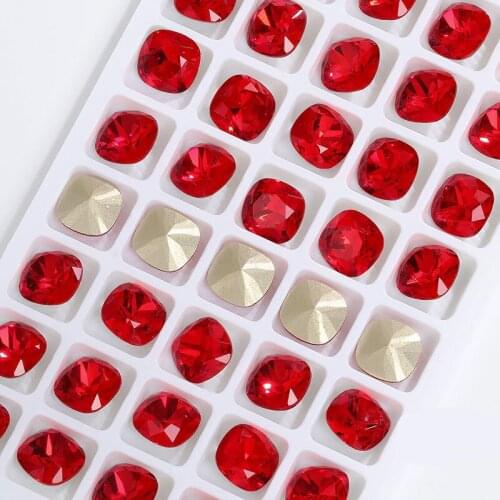 Diamond Round 12mm Cone Transparent Pointed Crystal Pointback Glue On Nail Art Rhinestones DIY Jewelry Making