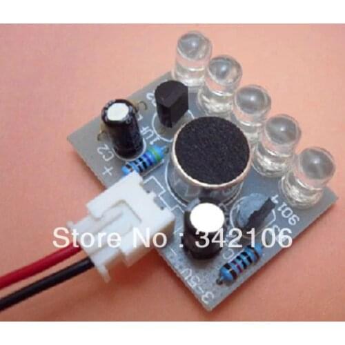 Free Shipping!!! 5pcs Voice-activated LED lights electronic production suite melodic electronic production suite DIY Fun