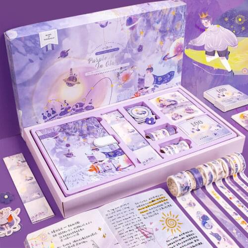 Notebook Girls Heart Hand Account Book Set Full Hand Account Book Gift Box Notebook Book Diary Children Creative Supplies