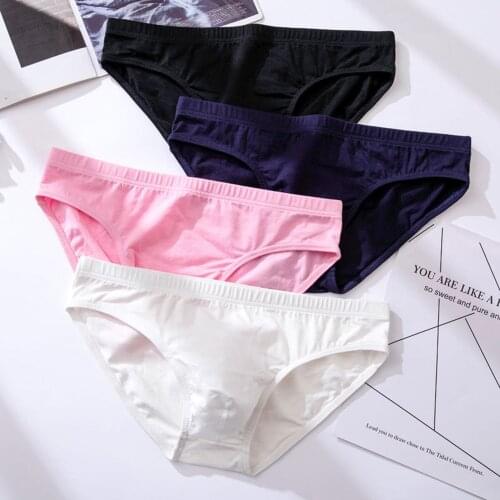 Mens Briefs Panties Men Cotton Underwear Briefs Breathable Low-rise U-convex Briefs Brief Panties Sexy Underpants Shorts