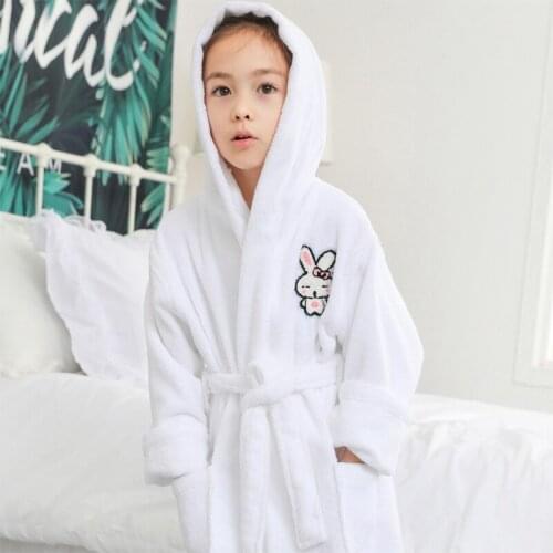 Bathrobe Kids Hooded Terry Towel Fleece Swimming Home Bath Robes Warm Thick bathrobe cotton kid baby girl boy Pajamas Robes