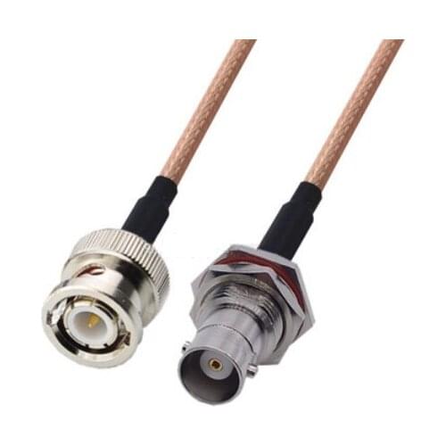 RG142 Cable BNC Male to BNC Female Nut Bulkhead Connector RF Coaxial Jumper Pigtail Cable