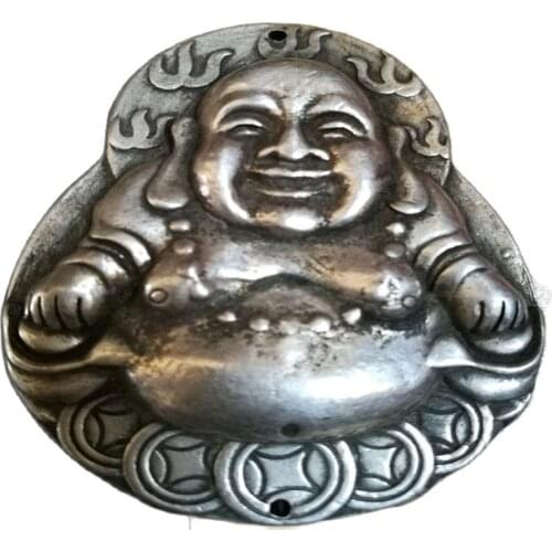 China Tibet silver Amulet Pendant double Buddha