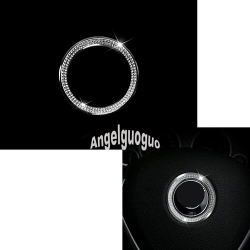Crystal Rhinestone For Car Steering Wheel Center Decoration Ring Cover modified for BMW 1 Series new 3 Series GT5 X1 X3 X5 X6