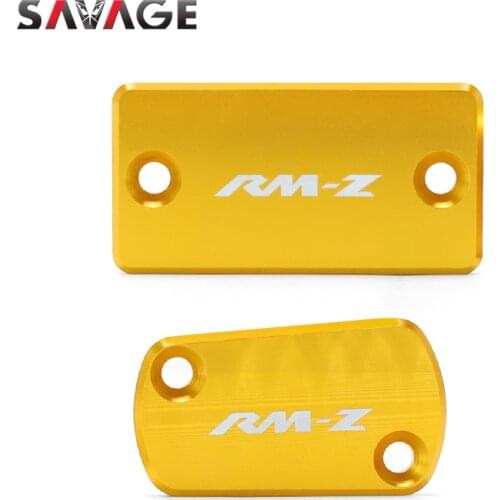 Front Rear Brake Reservoir Cover For SUZUKI RM-Z 450 RMZ450 05-20 RMZ250 2007-2020 RMZ 250 Motorcycle Oil Fluid Cylinder Cap CNC