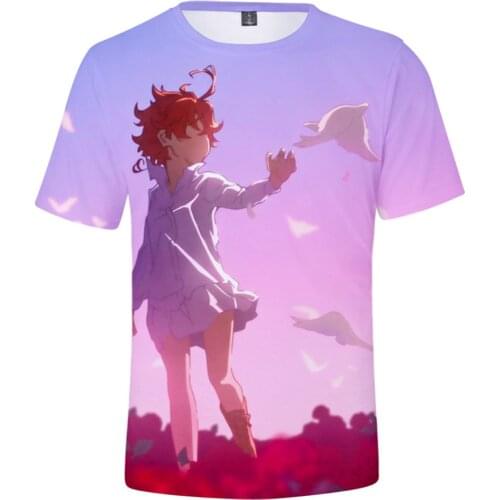 The Promised Neverland Phil Gilda Don Ray Norman Emma Cosplay Costume T-Shirt Yakusoku No Neverland Summer T Shirt Anime Top Tee