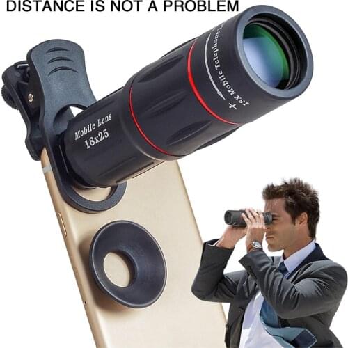 Mobile Phone Lens Universal Clip 18X Zoom Cellphone Telescope Lens Telephoto Smartphone Camera Lens For iPhone Xiaomi