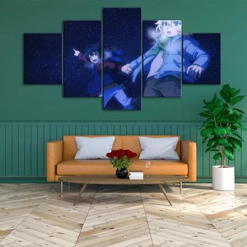 Modular Canvas Home Decor Prints Seraph of the End Painting Poster Anime Wall Artwork Pictures For 5 Panel Living Room Framework