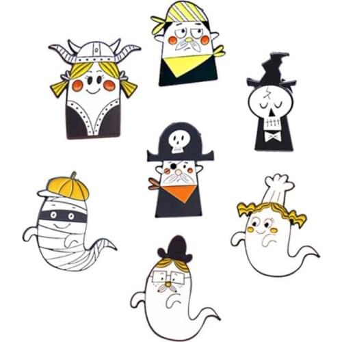 Cartoons Anime Badges Lapel Pins Cute Enamel Brooches For Women Mini Decorative Badges Metal Hijab Pin Vintage Brooch On Clothes