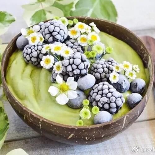 Natural Coconut Bowl 12-15cm Ramen Bowl Salad Bowl Rice Bowl Handmade Creative Coconut Shell Tableware Bowl Spoon Set