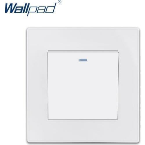 New Arrival 1 Gang Reset Momentary Contact Wallpad Luxury White Wall Light Switch Rocker Button 16A AC110~250V PC Panel