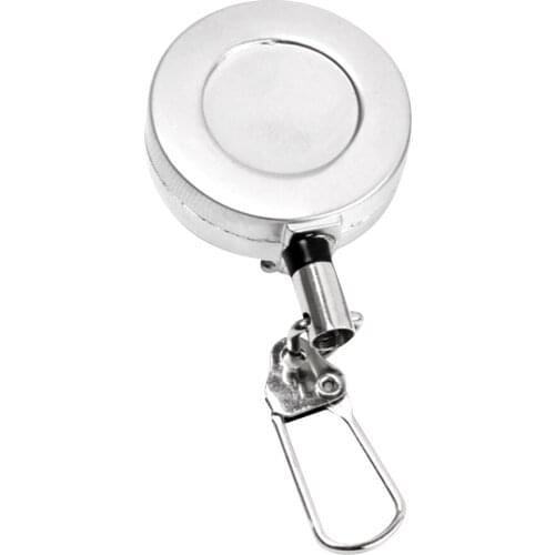 NEW Silver Pin-on Retractor Fishing Zinger Clip Keeper Gear Stainless Steel