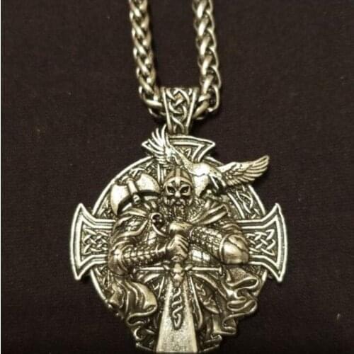 Fashion Religious Style Viking Odin Pass Helena Necklace Pagan Zeus Pendant Necklace Men and Women Necklace