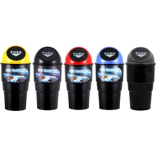 Car Trash Garbage Can Auto Trash Dust Case Holder Bin Box Car-styling Yellow Red Blue Black Gray