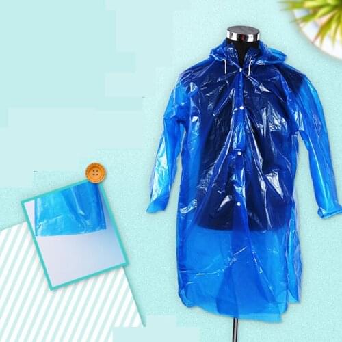 Disposable Raincoat Adult Emergency Waterproof Hood Poncho Travel Camping Must Rain Coat Unisex 2019