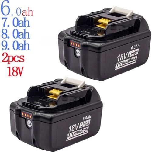 Suitable For / Makita18V6.0Ah Portable 18650 Power Lithium Battery / Compatible With a Variety Of BL1840, BL1850, BL1860