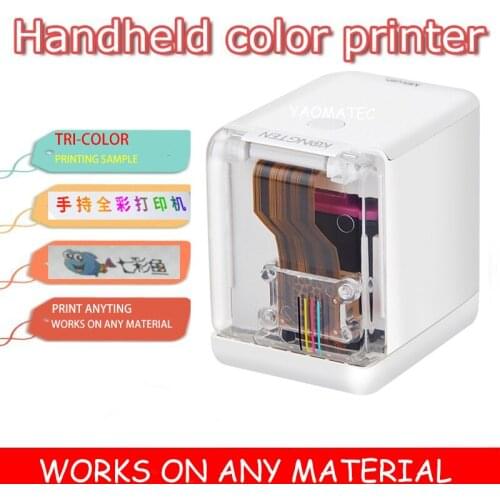 Handheld Mobile Printer Paperless Multi-surface tattoo photo logo pattern bar code mbrush Portable MINI Color Printer