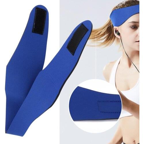 Ears Swimming Headband For Babies Toddlers Kids Adults Ear Protect Straps Yoga Exercise Sports Head Band Waterproof Bathing Blue