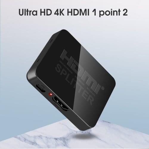 KEBIDU HDCP 4K HDMI-compatible Splitter Full HD 1080p Video Switch Switcher 1X2 1 in 2 Out Amplifier Dual Display For HDTV DVD