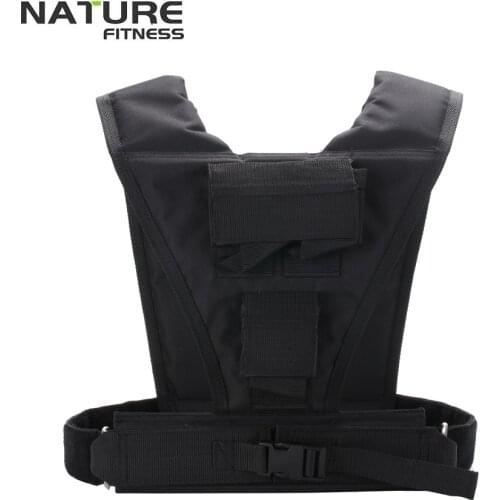 Adjustable Black Color Weight Vest Maximum Can Bear 10KG Exercise Training Vests Training Strength Not Include Weight Plates