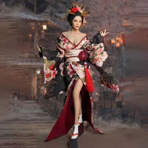 SUPER DUCK 1/6 Scale Female SET052 Oiran set with head sculpt Without body For Action Figure Body DIY