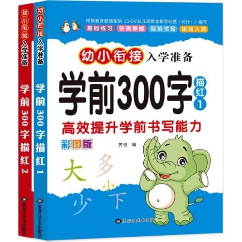2 Books Chinese Basics 300 Characters Han Zi Writing Exercise Book Learn Chinese Preschool Workbook For Beginner