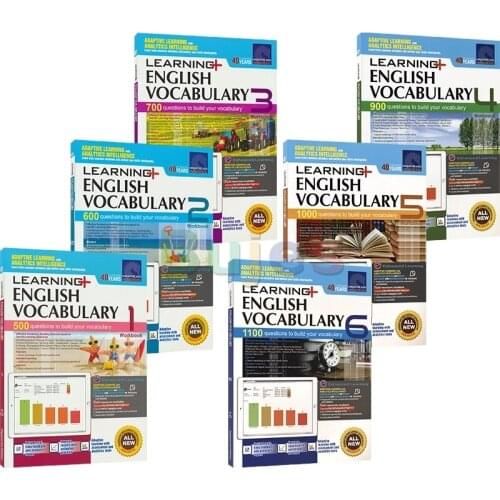 SAP Learning Vocabulary 1-6 Grade,English Education Words Learning Workbook Homeschool Supplies Educational