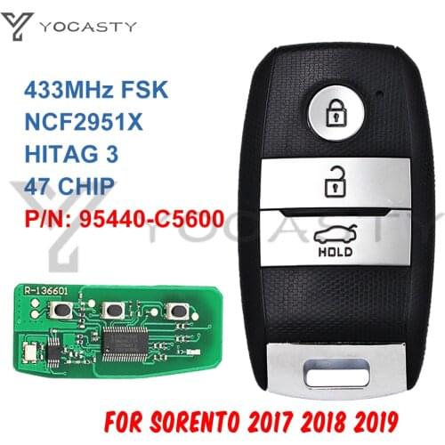 YOCASTY Smart Remote Car Key Keyless Go 433MHz ID47 95440-C5600 95440 C5600 For KIA Sorento 2017 2018 2019