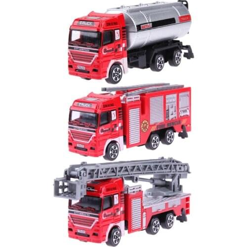 High Simulation Mini Fire Engine Model Alloy Vehicles Truck Toy Kids Gift Model Control Ladder Truck Toy Models for Collection