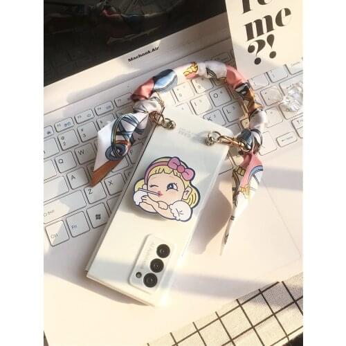 For Samsung W21 mobile phone case zfold2 protective cover folding screen W20 anti falling female hanging rope 5g simple f9160