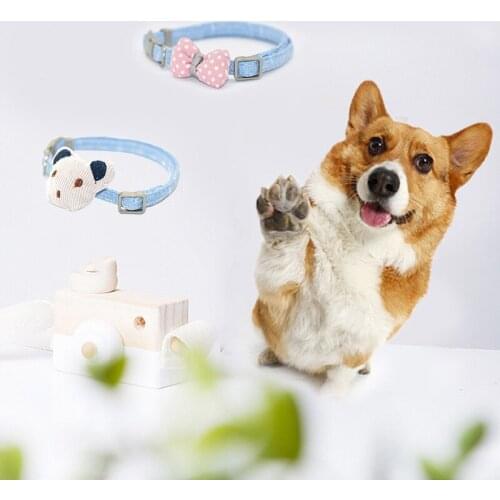 2 Styles Adjustable Pet Dogs Cats Bow Tie Collar Necktie Bowknot And bear Decor Bowtie Life Pet Decoration Accessories 5 Color