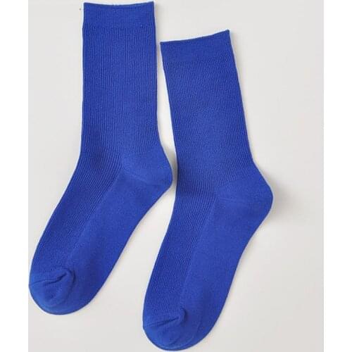 3 Pairs Womens Pure Color Middle Tube Cotton Thin High Ankle Cotton Socks Woman