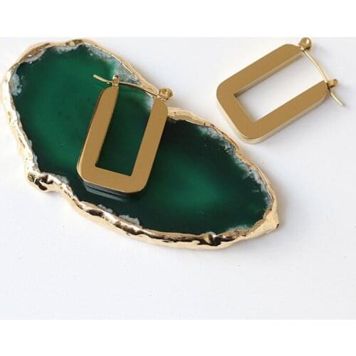 316 Stainless Steel Geometric Square Stud Earrings Sets Fashion Jewelry 18 K Gold Plated Woman Girl Titanium Steel Drop Earring