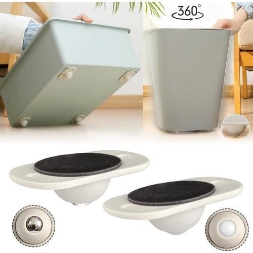 4Pcs/Set Paste Type Universal Pulley Adhesive Swivel Casters Universal Furniture Wheel Castor Roller For Platform Trolley