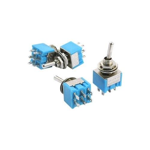 Repairing Panel Mounted 6 Pin ON/OFF/ON DPDT Toggle Switch AC 125V 6A Blue 4pcs