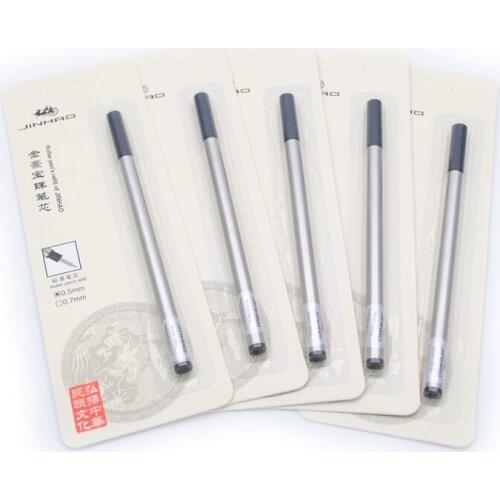 5pcs JINHAO Rollerball Pen refills 0.5mm Black Brand New