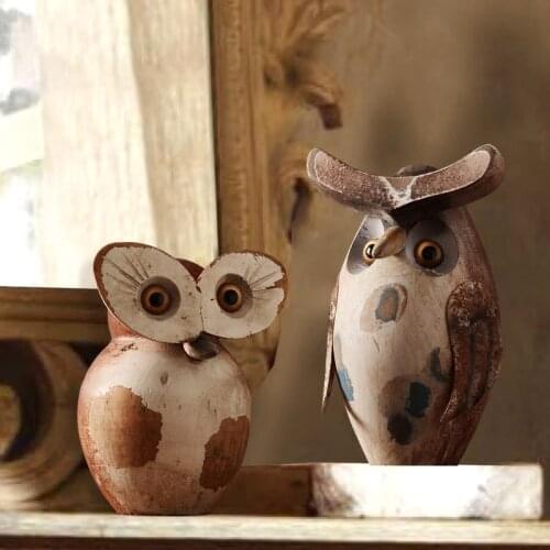 American retro resin owl decoration decoration living room entrance decoration decoration soft model room decoration
