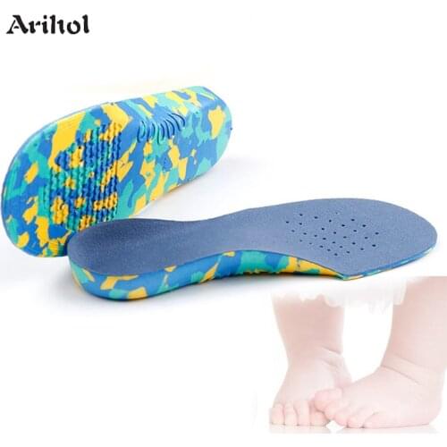 Velvet Camouflage Childrens Arch Support Flat Foot Correction Insoles Varus Orthopedic Kid Orthopedic Insole Shoe Sole