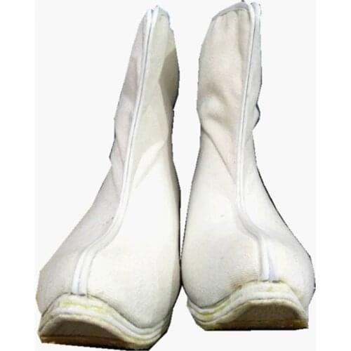 White kung fu swordsman cosplay boots halloween carnival shoes anime party supplies hanfu accessories