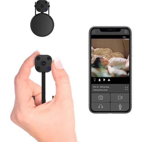 Mini Camera WiFi Small Cam Wireless Nanny Cam with Video Recording Night Vision Motion Detection Security Smart Home Camera