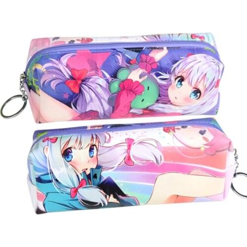 Anime Eromanga Sensei Synthetic Leather Cosmetic Bag Izumi Sagiri Cartoon Character Pen Pouch Collection Pencil Case