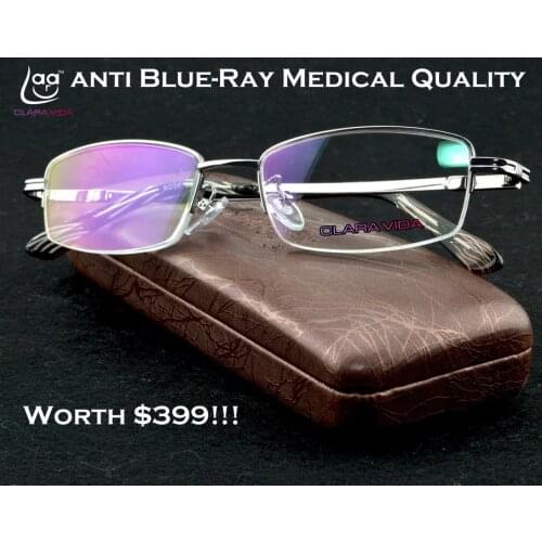 Clara Vida menMedical class qualification anti blue ray computer radiation protection reading glasses +1 +1.5 +2 +2.5 +3 +3.5 +4