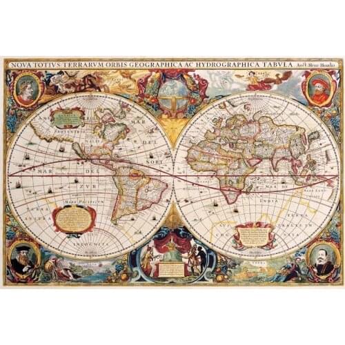 Map of the World- scenery Counted Cross Stitch Kits Needlework Embroidery Crafts 14ct Unprinted DIY Arts Handmade Home Decor