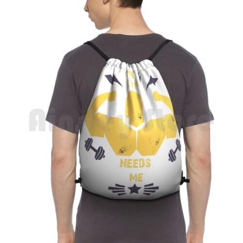 My Gym Need Me Backpack Drawstring Bags Gym Bag Waterproof Gym Sport Sports Sports Lover Sports Lovers Sports
