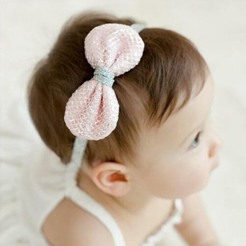 2017 newborn headwear Crocheted newborn eadbands cute hair Bow Headband elastic Headband children Hair accessories