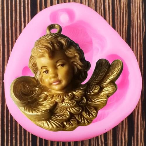 Sugarcraft Angel Silicone Mold Soap Resin Clay Candy Mould Baby Birthday Fondant Cake Decorating Tools Chocolate Gumpaste Moulds