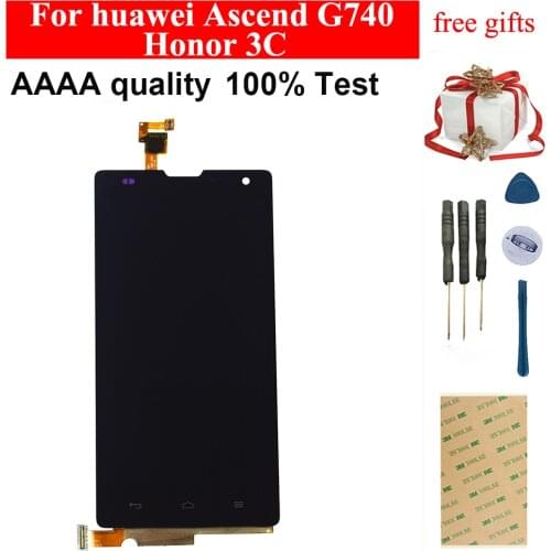 For huawei Ascend G740 Honor 3C Touch Screen Digitizer Sensor Panel Glass + LCD Display Monitor Screen Panel Assembly