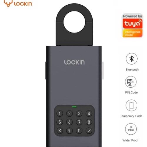 Lockin Smart Remote Control Smart Key Storage Lock Box Wireless Password Key Safe Alloy Box IPX5 Waterproof For Tuya APP