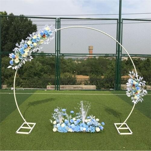 Wedding Backdrop Stand Wedding Arch Round Metal Lron Arch Birthday Party Decor Artificial Flower Balloon Stand Shelf Door Arch