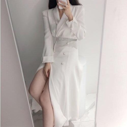 Brand New Spring Autumn Long Women Trench Coat Double Breasted Belted Dress Slim Coat Lady Outerwear Fashion